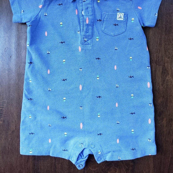 Carter's Boy Mesh Romper - Picture 2 of 4